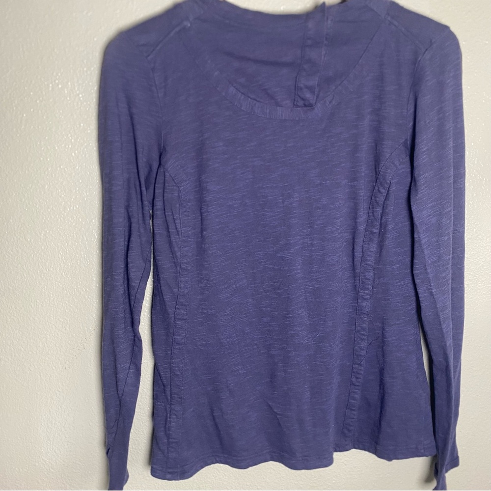 Exofficio Women's Long Sleeve Top in Purple size large button up neck